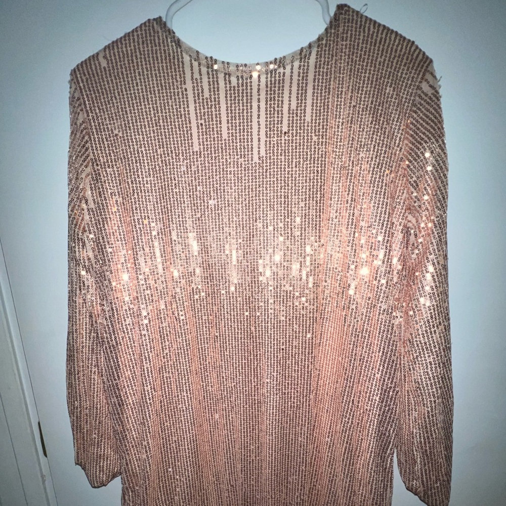 Medium pink sequence dress